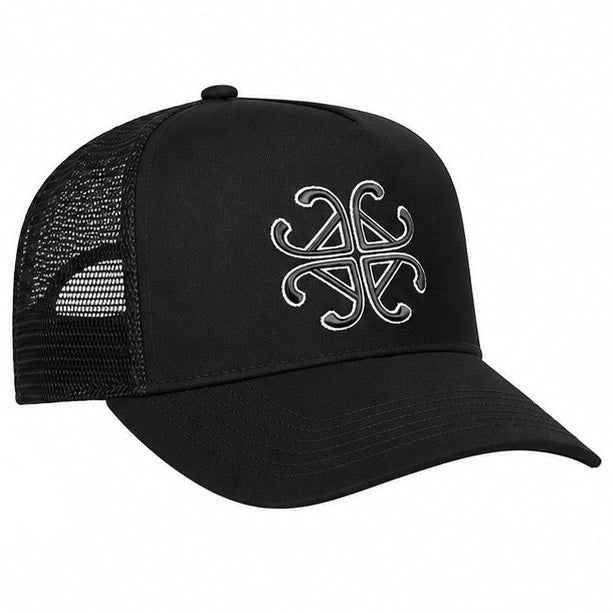 ACE CAP BLACK WHITE OUTLINE
